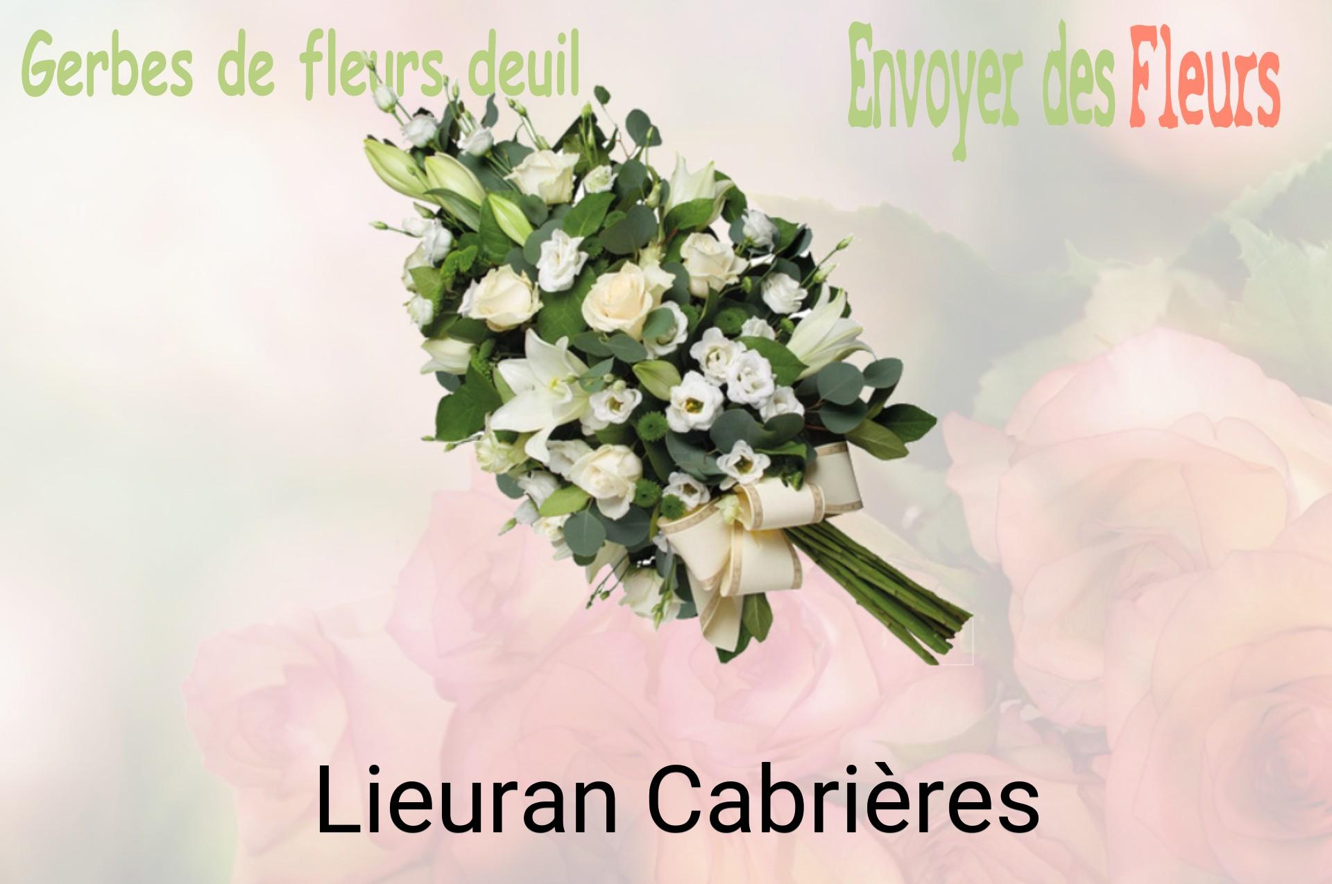 Gerbe de fleurs de deuil livrée à Lieuran-Cabrières